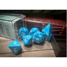  Opaque Polyhedral Light Blue/white 7-Die Set (CHX25416)