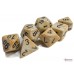 Marble Ivory/black Polyhedral 7-Dice Set (CHX27402)