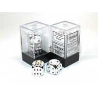  Silver-Plated Metallic 16mm d6 Pair (CHX29007)