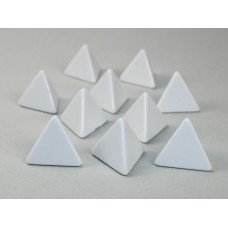 Opaque Polyhedral Bag of 10 Blank White D4 (CHX29031)
