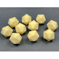 Opaque Polyhedral Bag of 10 Blank Ivory D20 (CHX29046)