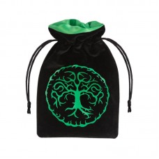 Forest Black & green Velour Dice Bag (QBFOR121)