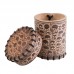 Skull Beige Leather Dice Cup (QCSKU124)