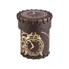 Steampunk Brown & golden Leather Dice Cup (QCSTE102)