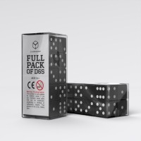 Full Pack of D6s: Black&White (QS20601)