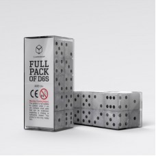 Full Pack of D6s: Pearl&Black (QS20602)