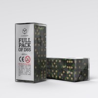 Full Pack of D6s: Bottle green & Gold (QS20603)