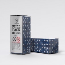 Full Pack of D6s: Cobalt&White (QS20604)