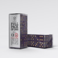 Full Pack of D6s: Shimmering Purple & Gold (QS20605)