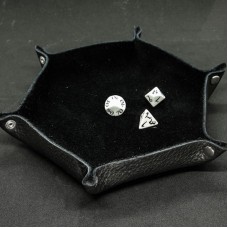 Leather Dice Tray, Black - Unusual (QUNR001)