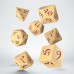 Classic RPG Beige & burgundy Dice Set (7) (QSCLE87)