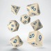 Classic Runic Beige & blue Dice Set (7) (QSCLR1Z)