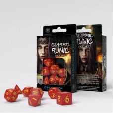 Classic Runic Red & yellow Dice Set (7) (QSCLR23)