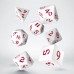 Classic Runic White & red Dice Set (7) (QSCLR26)