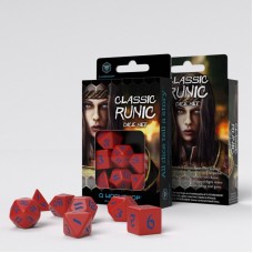 Classic Runic Red & blue Dice Set (7) (QSCLR2A)