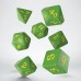 Classic Runic Green & yellow Dice Set (7) (QSCLR2F)