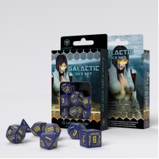 Galactic Navy & Yellow Dice Set (7) (QSGAL45)